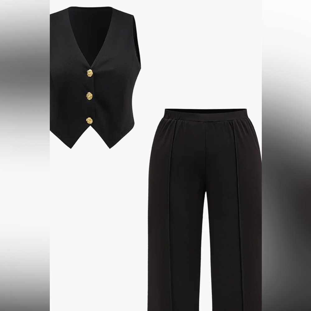 Black trouser set